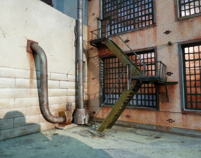 P1060353.JPG (508.19 Kio) Vu 12563 fois montage à blanc. Les briques sont dans une feuille de chez la Boutique du maquettiste peinte à l'humbrol.