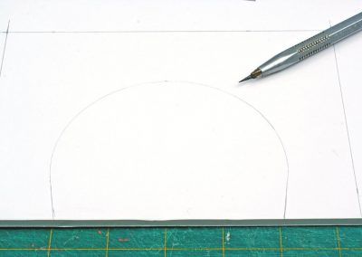 6-Le tracé au crayon est nécessaire pour guider la coupe au cutter